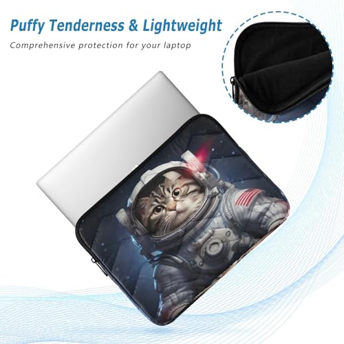 Funda para portátil 13-14 pulgadas impermeable diseño gato astronauta miniatura 5