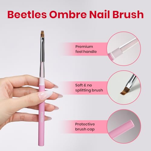 Image of Beetles Nail Art Brush 1Pcs Ombre Gel Nail Art Design Pen Painting Tools Ombre Gradient Fingernail Brush Nails Cleaning Brushes Nails Salon Diy at Home