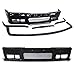 Front Bumper Body Kit & Insert Grille Assembly Fit For 1992-1998 BMW E36 3-Series M3 Style Replacement Front Bumper Cover Lip & Grill Kit Matte Black