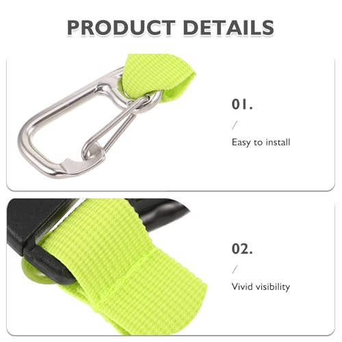 Cordon de sécurité anti-perte jaune extensible pour matériel de plongée - 3