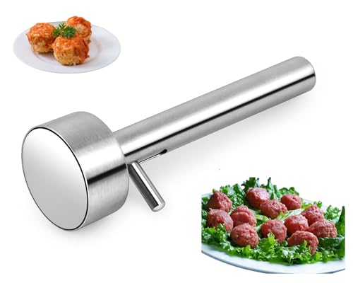 Falafel Scoop and Meatball Baller Premium Stainless Steel Food-Safe & Non-Stick Mold for Easy Cooking Easily Scoop and Drop Falafel Meatballs and More Perfect for Home & Professional Use