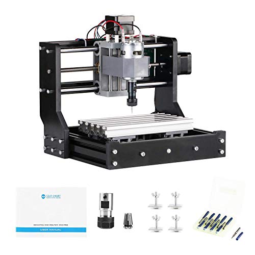 Genmitsu CNC Router Kit 1810-PRO GRBL Control 3 Axis Plastic Acrylic PCB PVC Wood Carving Milling Engraving Machine, XYZ Working Area 180 x 100 x 45mm
