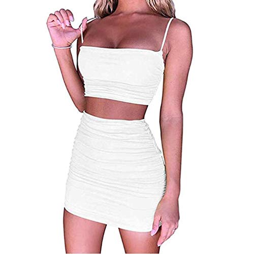 Due Pezzi Estiva Tuta Completi Donna Tute Canotta con Gonna Corta Gonne Aderenti Casual Tuta Donna Set Set Casuale Moda Suit Donne Completi Sportivi Clubwear Streetwear Set