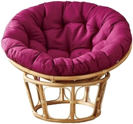 Garden Round Papasan Chair Cushion | Water Resistant Indoor Outdoor Hammock Rattan Swing Seat Pad | Comfy Tufted Patio Furniture Cushions | Hanging Egg Chair Pads