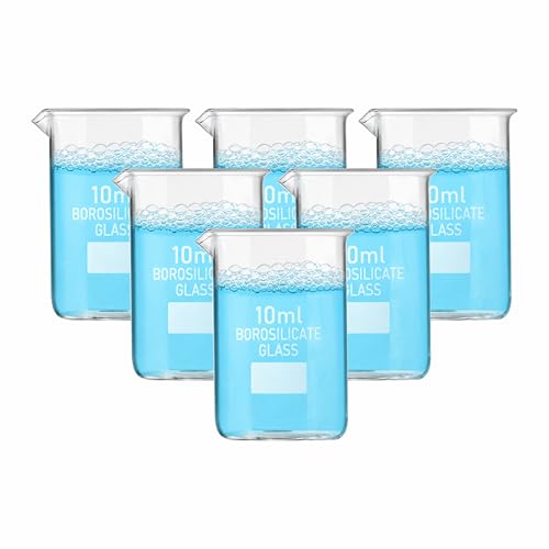 Image of VVS Borosilicate Glass Beaker 10ml pack of 6 of For School College, Lab Laboratry and professional use