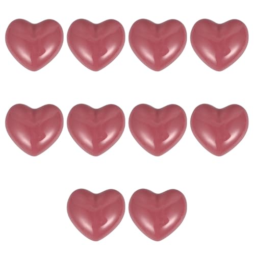 Anneome 10 Piezas Pomos Tiradores Cerámica Forma Corazón Rosa Vintage Elegantes para Cómoda Armario Dormitorio Cocina