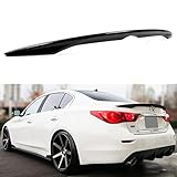 Cuztom Tuning Fits for 2014-2019 Infiniti Q50 JDM VIP Style Painted Glossy Black Trunk Lid Spoiler Wing