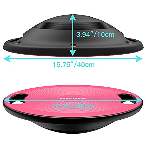 Image of Wobble Balance Board, Exercise Balance Stability Trainer Portable Balance Board with Handle for Workout Core Trainer Physical Therapy & Gym No-Skid Surface