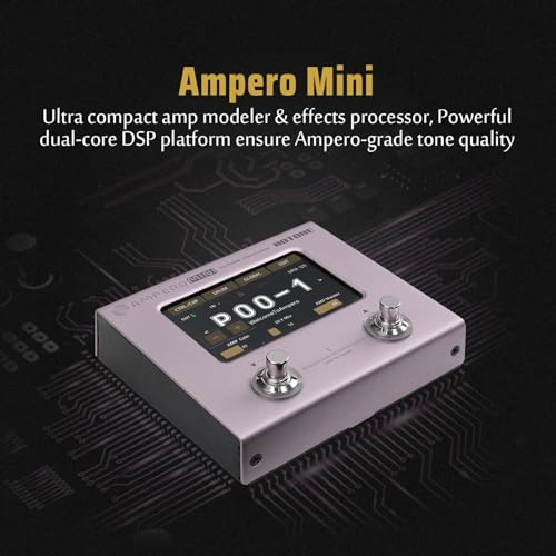 Image of Hotone Ampero Mini MP-50 PT Guitar Bass Amp Modeling IR Cabinets Simulation Multi Language Multi-Effects with Expression Pedal Stereo OTG USB Audio Interface (PURPLE TARO)