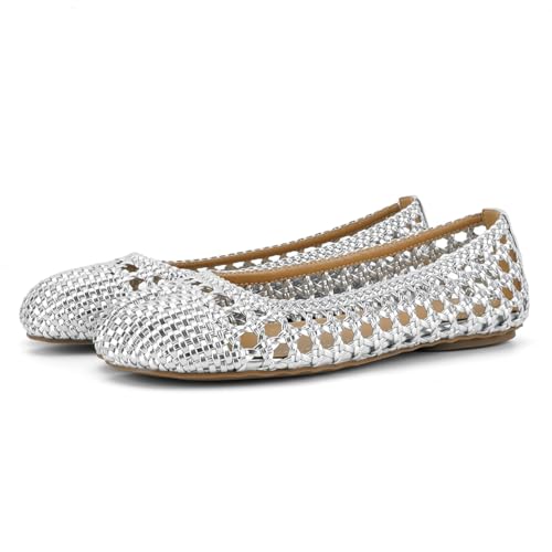 Image of VBDB Mesh Ballet Flats for Women Split Toe Tabi Flats Wide Width Mesh Flats Low Heel Casual Ballerina Comfortable 2026 Spring Summer Shoes