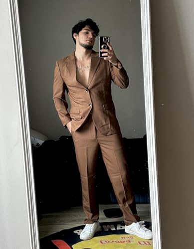 Image of 3 Pieces Business Mens Suit Notch Lapel Blazer Formal Wedding Groom Pants Tux Vest Tuxedos