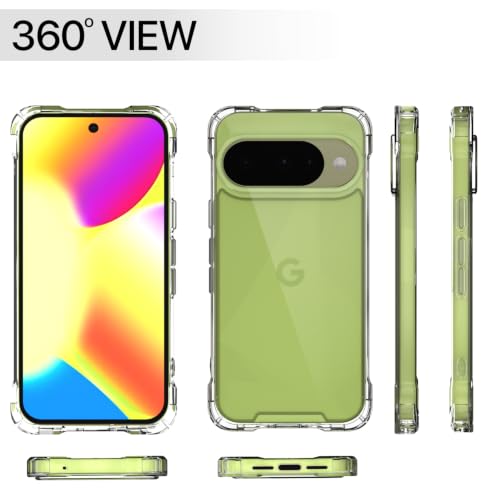 Image of Outlouders Back Cover for Google Pixel 10 Pro Clear Transparent PC + TPU Bumper Case with Raised Edges for Shockproof Protection(Transparent)