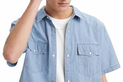 Levi's Herren Ss Relaxed Fit Western Hemd, New Hyde Chambray, S – Ansicht 3