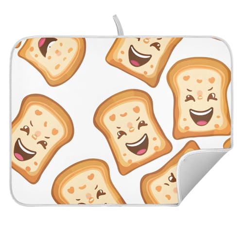 Tappetino scolapiatti per pane tostato affettato, tappetino in microfibra per asciugare i piatti da cucina, 45,7 x 61 cm