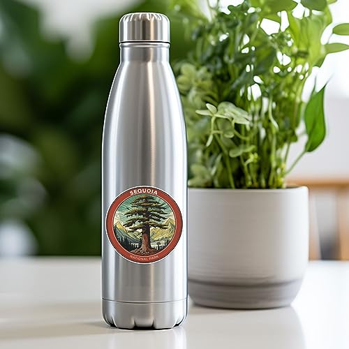 Image of Sequoia National Park Sticker - Waterproof Vinyl Decal for Car Bumper, Laptop, Luggage, Water Bottle, Wall, and Window, Size - 3'' X 3''