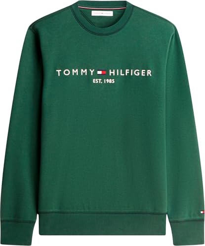 Tommy Hilfiger Herren Sweatshirt Tommy Logo ohne Kapuze, Grün (Street Green), S – Ansicht 5