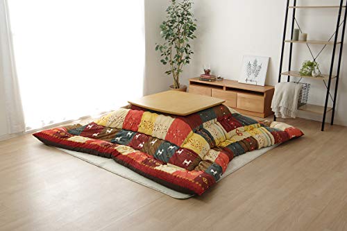 イケヒコ こたつ掛けふとん 大判長方形 シンシア 約205×315㎝ レッド 洗える 日本製 #5193579