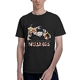 ydound Nujabes T-Shirts Man's Summer Round Neck Cool Short Sleeve Logo Graphic Tees Black