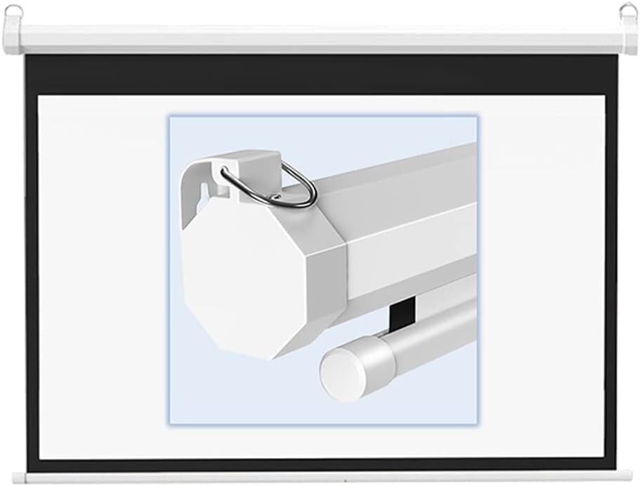 Écran de projection HD manuel 60 pouces 4:3 mural et plafond pour vidéo projecteur