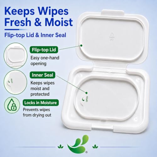 Image of All Clear Care Baby Wipes, Unscented for Sensitive Skin, Large Soft Durable & 99% Water Based, Gentle & Hypoallergenic for Babies & Adults, Vitamin E and Aloe, Flip Top Lid, 3 Pack (240 Wipes)