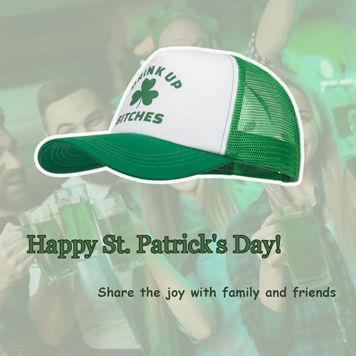 Image of Shamrock-Green Baseball-Cap for Men-Women - St Patrick's Outdoor Sun Hat Breathable Sports Golf Peaked Hat