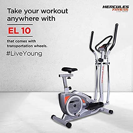 Image of Hercules Fitness Upright Bike with 6 Kg Flywheel | 8level Manual Magnetic Resistance Control | Fitness Cycle for Home Gym Workout | Ideal for Tummy & Lower Body | Max User Weight 100kg