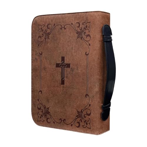 Estuche De Transporte De La Biblia Para Mujer - Funda Protectora De La Biblia De Alta Calidad, Elegante Estuche De Cuero Suave | Funda Protectora Manual Portátil Para Libros, Funda Bíblica De Cuero
