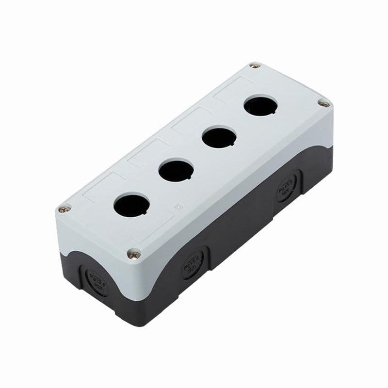 DASEB 1Pc Waterproof Button Box Switch Control Box 1/2/3/4/5hole Industrial Indicator Light Electrical Plastic Emergency Stop Box 22mm(2Hole)