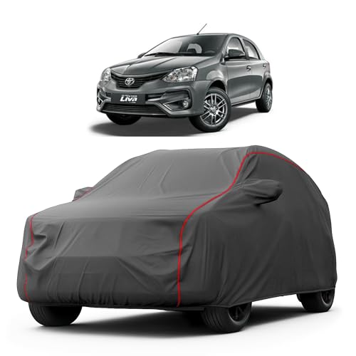 Image of Heavy-Duty Car Cover for Compatible with Toyota Etios Liva (2011 to 2025 All Models) Deluxe Car Protection Cover - Waterproof & UV-Resistant All-Season Exterior Protection