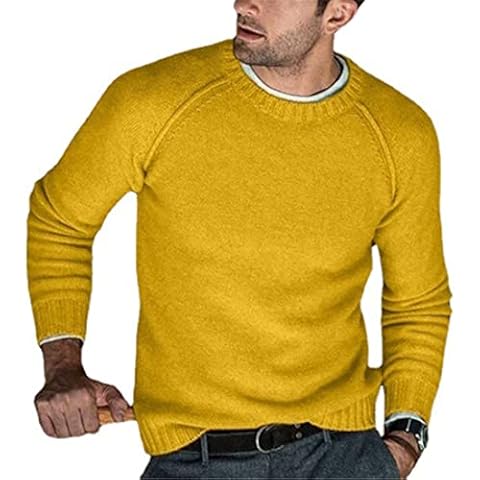 KXZD Men Winter Sweater Outdoor Jumpers Crew Neck Pullover Sweaters Casual Autumn Jumper Men's Jumper Knitted Sweater Classic Long Sleeve Pullover Warm Knit Sweater Causal Slim fit Knitted Pullover Cover