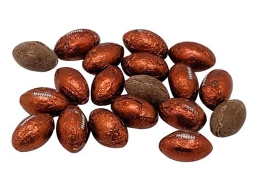Chocolate Covered Footballs - 1 LB Resealable Stand Up Bag