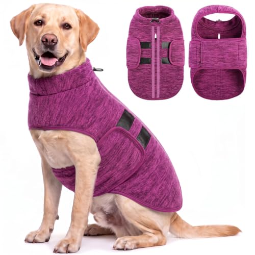 Image of XL Dog Sweater, Soft Dog Fleece Sweater for Labrador, Easy On Winter Coat