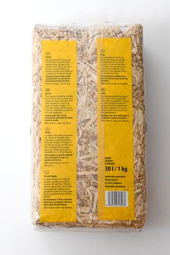 Miss Greeny - 1kg natürliches Getreide-Stroh - in Handlichen 1kg Beuteln