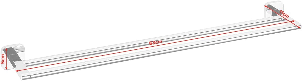 tesa Power Kit Double Towel Bar [Elegant]