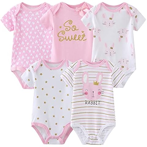 MAMIMAKA Unisex Baby Bodysuits 5-Pack Cover