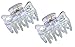 Parcelona French Petite Set of 4 Mini Claws Black N Clear Celluloid Small Jaw Claw Hair Clip Clutcher