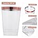 Cabilock 10pcs Rimmed Plastic Ice Cream Cups Crystal Shot Glasses Disposable Dessert Mousse Cups Easy Wash Party Tumbler