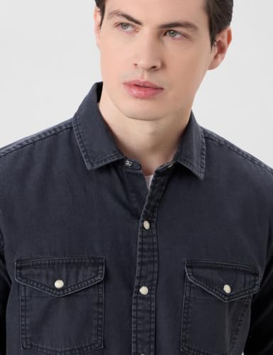 Image of Symbol Premium Men's Casual Cotton Denim Shirt | Regular Fit | Available in Plus Sizes