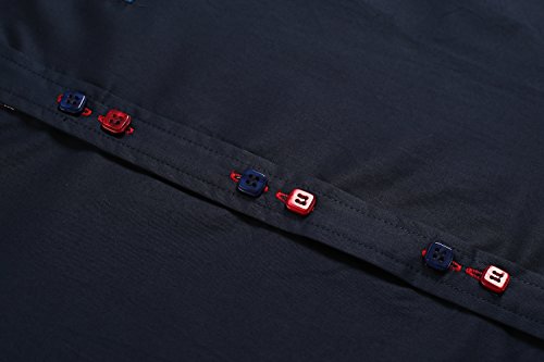 Coofandy Men's Fashion Slim Fit Dress Shirt Casual Exotic Shirt, Dark Blue, S steampunk buy now online