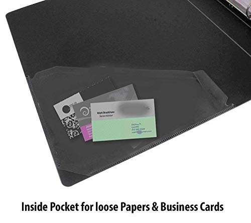 Image of 2D Ring Binder File,Plastic File Folder Legal Size Tough & Durable Ring Binder (F /S-LEGAL 2D RING BINDER BLACK - 1)