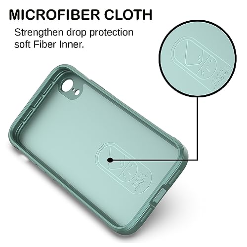 Image of Amazon Brand - Solimo Mobile Cover for Apple iPhone XR | Full Camera Protection | Liquid Silicon Case | Flexible Bumper Case for Apple iPhone XR (Green)