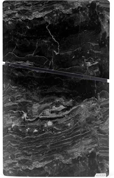 Skinit Decal Gaming Skin Compatible with PS5 Slim Digital Edition Console - Crystal Black Design