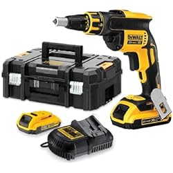 Atornillador Pladur Makita Bateria Dewalt DCF620D2-QW DCF620D2-QW-Atornillador Panel Yeso sin escobillas XR 18V con 2 baterías Li-Ion 2,0Ah con maletín TSTAK, 18 W, 18 V