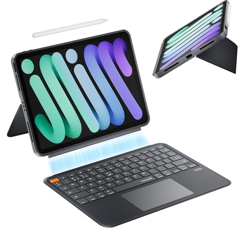 ProtoArc TK500 Keyboard Case for iPad Air 11 M3 2025/M2 2024 Magnetic Detachable Keyboard for Air 5/4 Pro 11 4/3/2/1 Multi-Touch 100% Clickable Trackpad QWERTY UK Layout