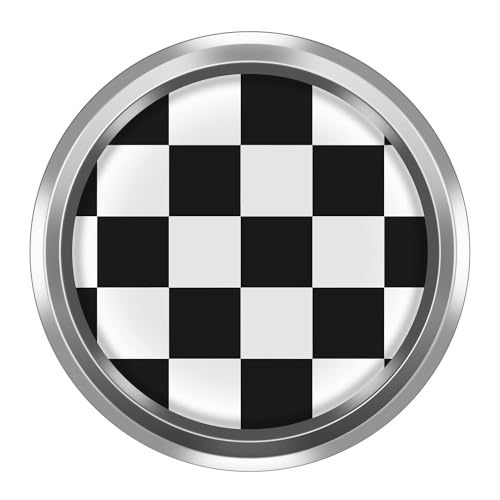 Image of 3D Front Bumper Grill Emblem Badge Chrome Cover for Mini Cooper One S JCW R50 R52 R53 R55 R56 R60 R61 F54 F55 F56 F57 F60 Hatchback Countryman Car Accessories Decoration (Check)