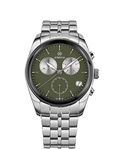 Preisvergleich Produktbild Jowissa Lux Schweizer Herrenuhr J7.101.L Olive / Silber