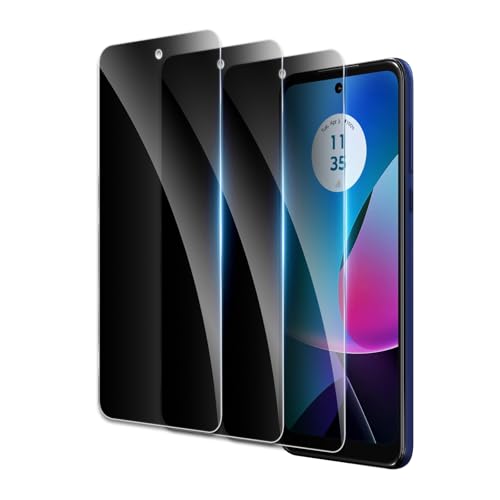 Privacy Screen Protector for Motorola Moto G Play 2023, Shatterproof Tempered Glass Accessories, Anti Spy Tempered Glass Film, Case Friendly Ultra Resistant 9H Hardness Anti-Glare HD Black -3 Pack