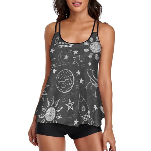 Maillot de bain tankini galaxie cosmique pour vos journées farniente et plage