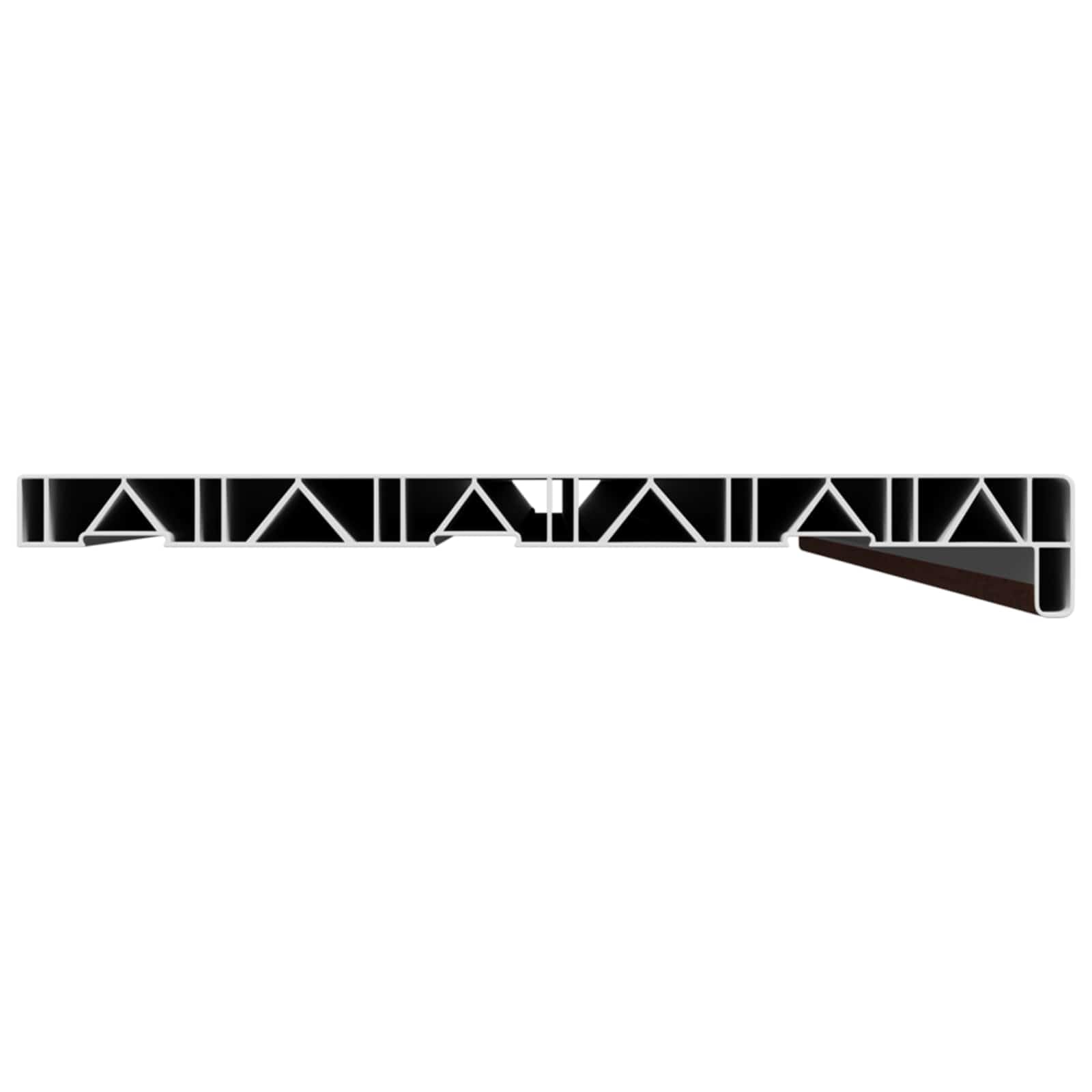 Parapet PCW brązowy 120 x 35 x 4,5 cm
