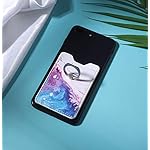 2Pack-Adhesive-Phone-PocketCell-Phone-Stick-On-Card-Wallet-SleeveCredit-CardsID-Card-Holder-with-3M-Sticker-for-Back-of-iPhoneAndroid-and-All-Smartphones-Sand-Marble-Purple-with-Ring